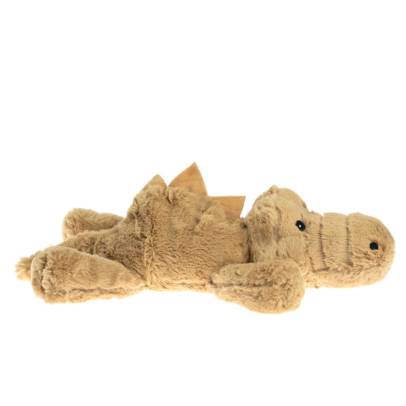 Peluche bouillotte crocodile orange