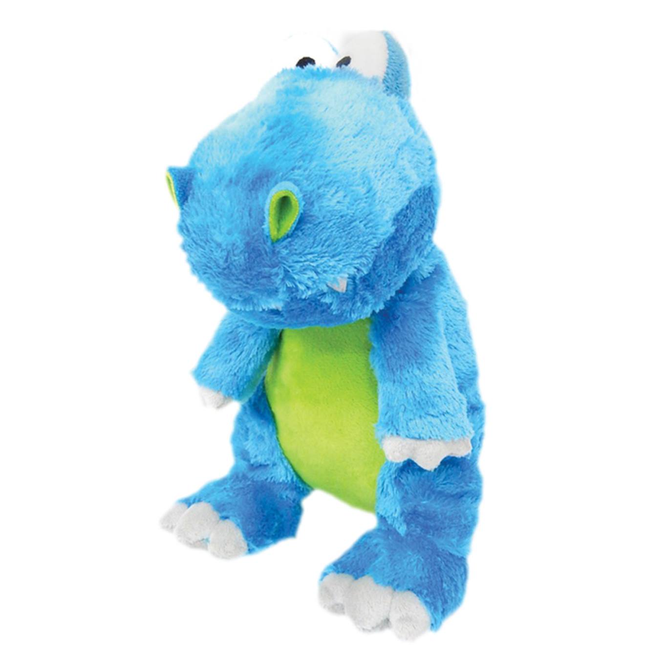 Peluche bouillotte dinosaure bleue bleu