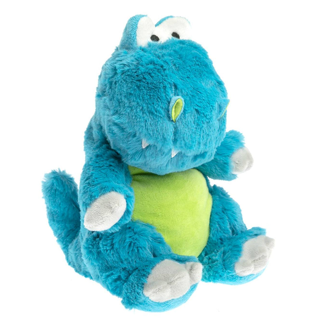 Peluche bouillotte dinosaure bleue bleu