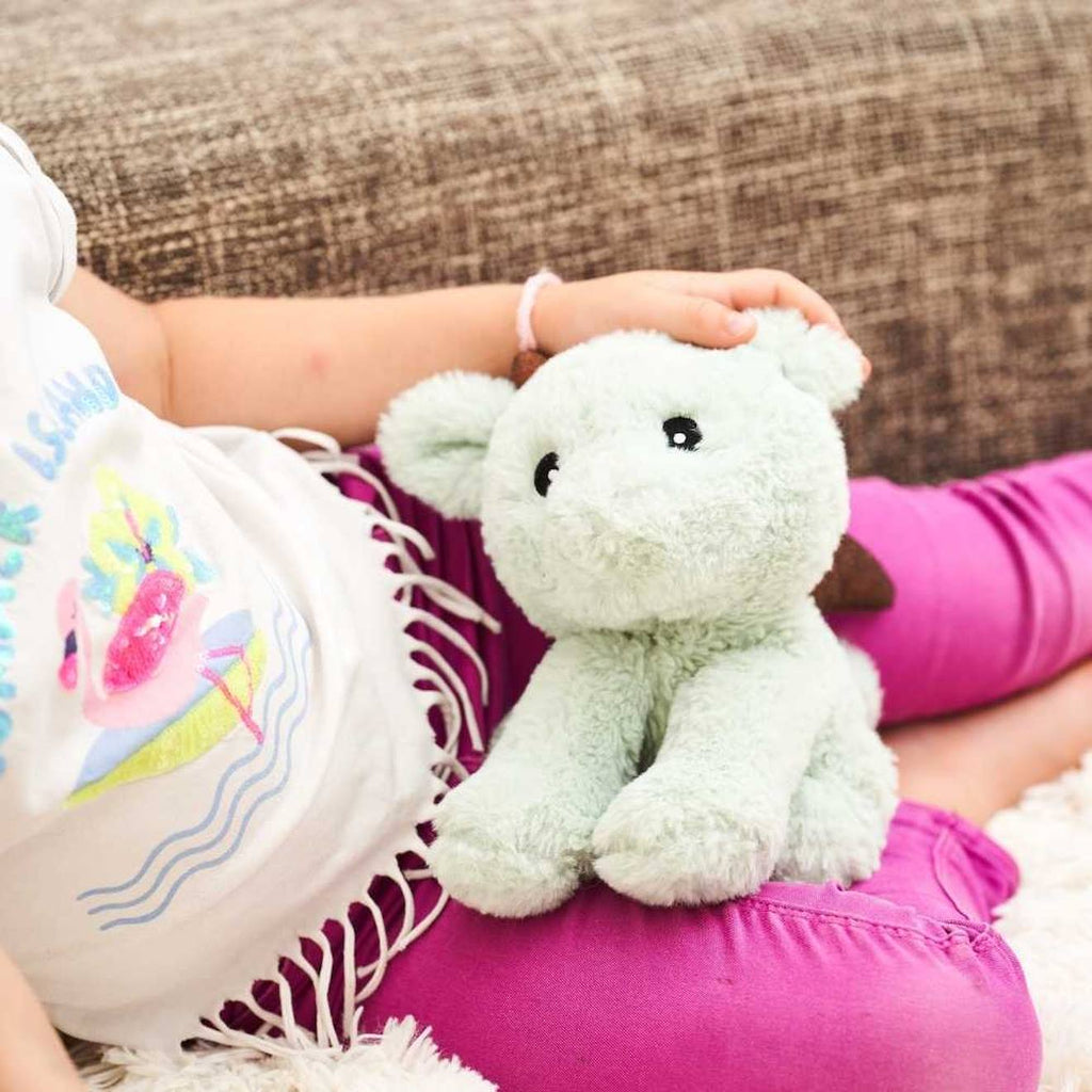 Peluche bouillotte dragon vert