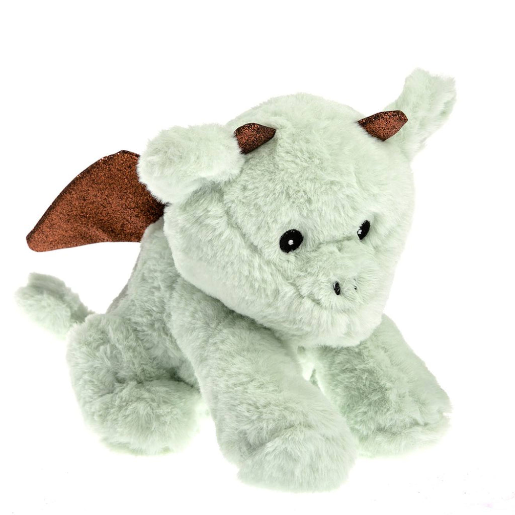 Peluche bouillotte dragon vert