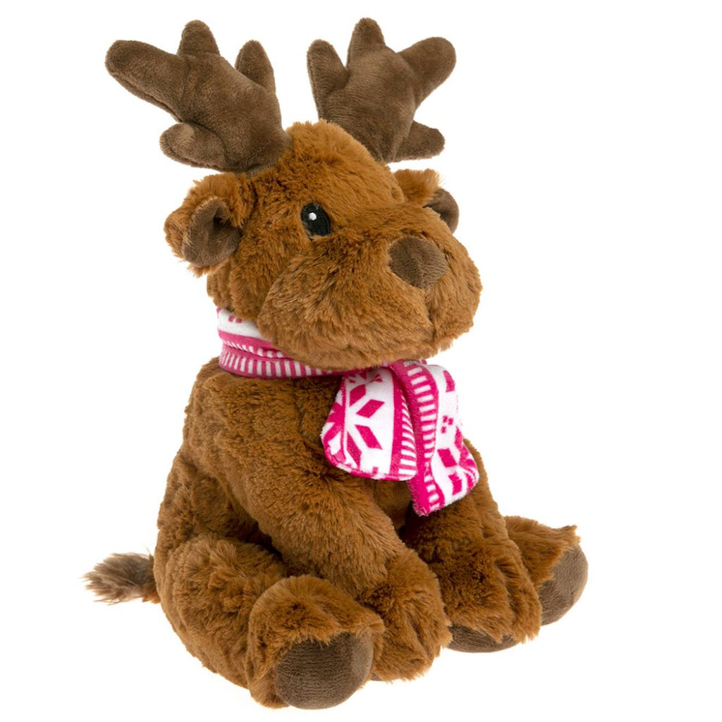 Peluche bouillotte elan hiver marron