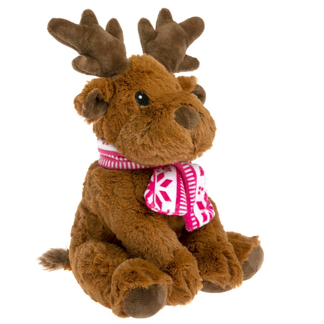 Peluche bouillotte elan hiver marron