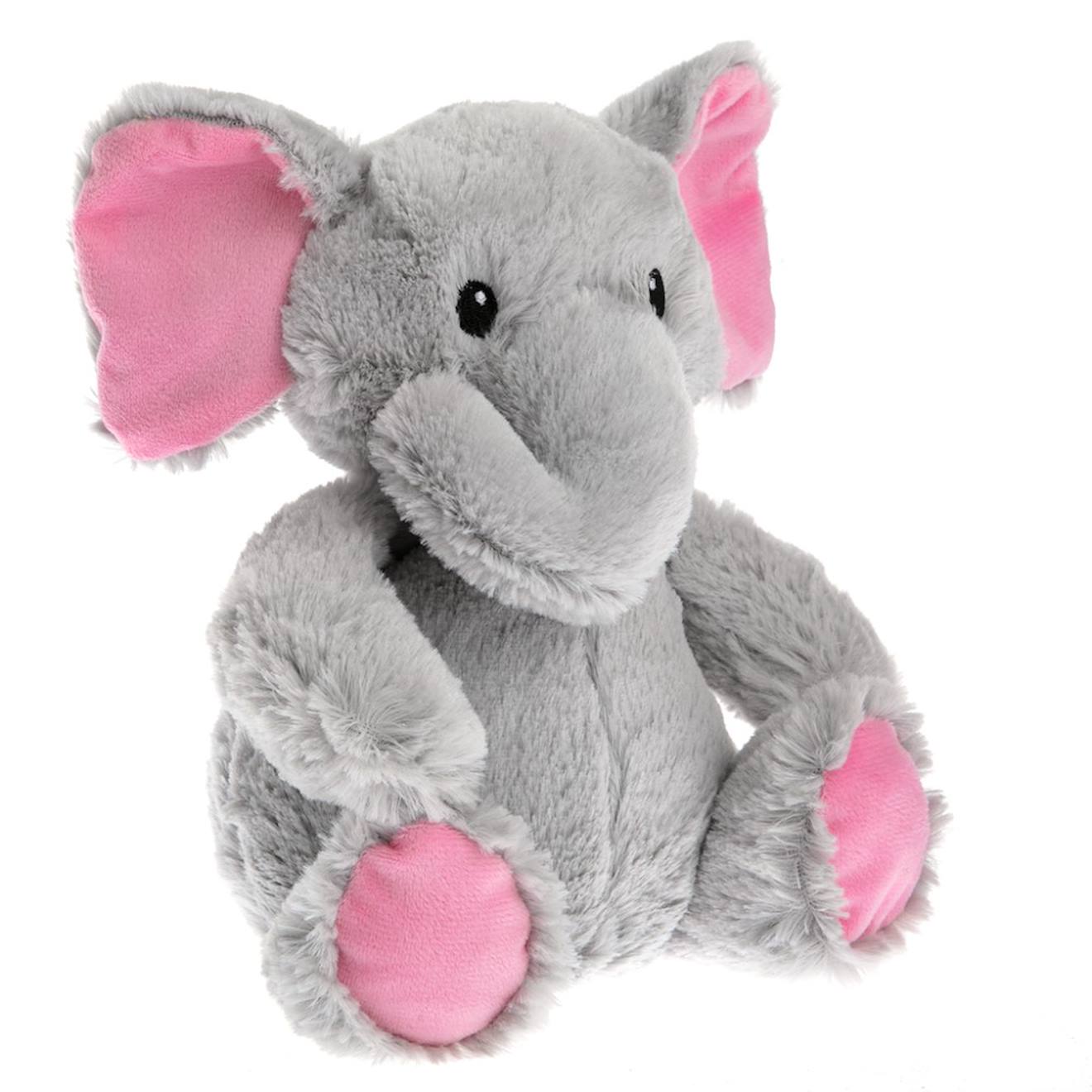 Peluche bouillotte eléphant gris