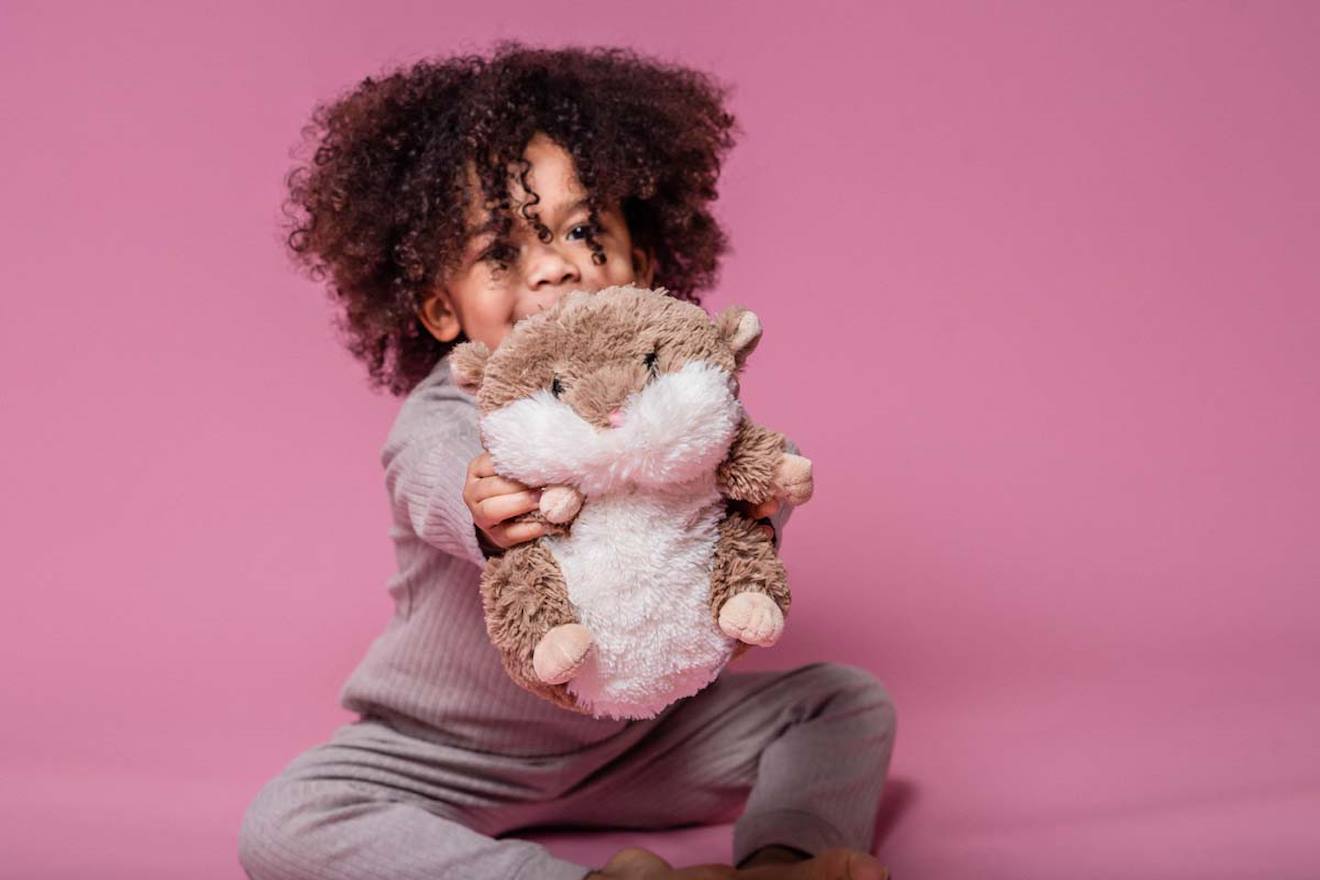 Peluche bouillotte hamster marron