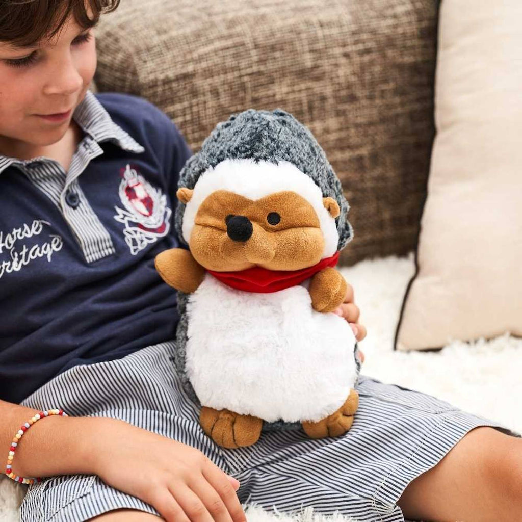 Peluche bouillotte hérisson blanc