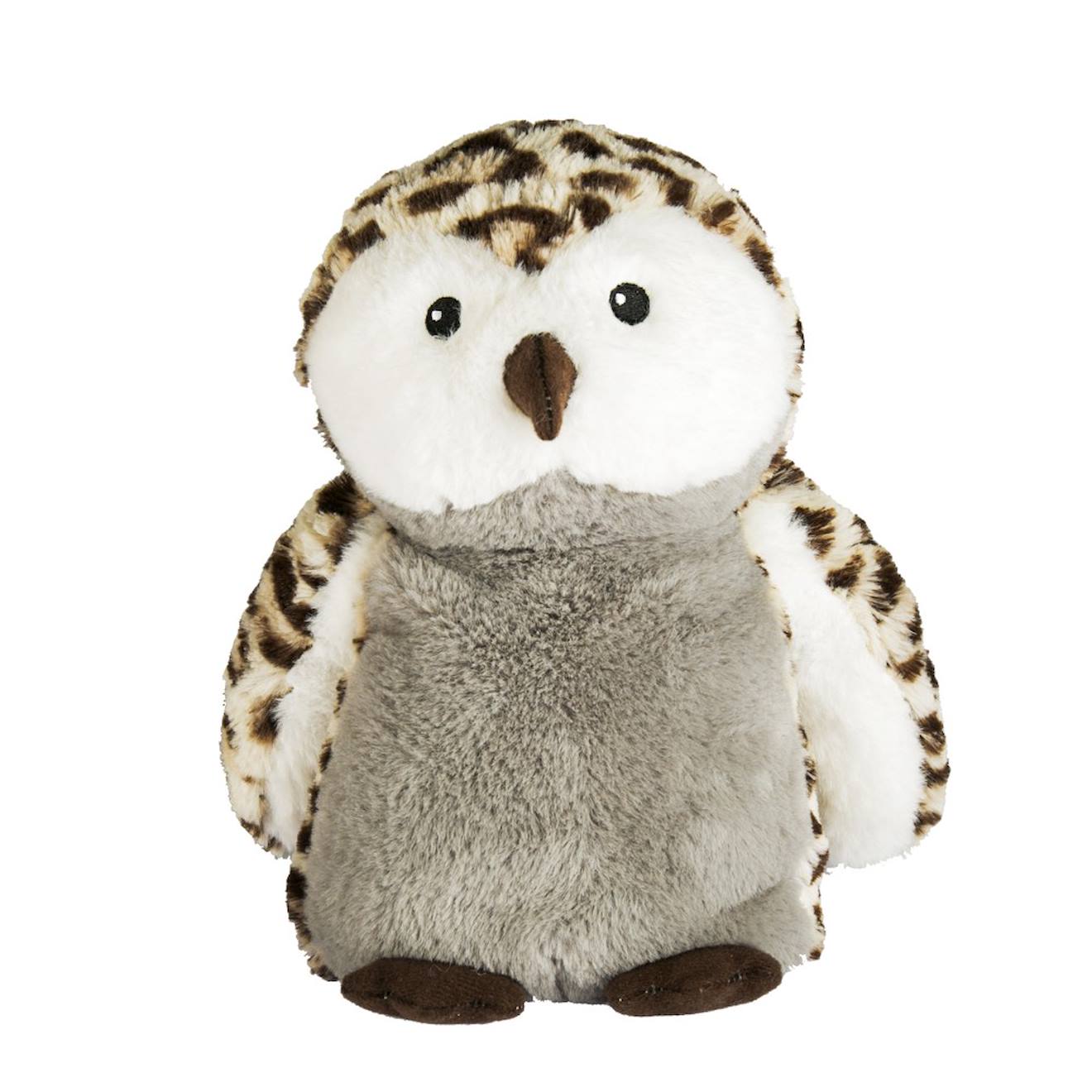 Peluche bouillotte hibou blanc