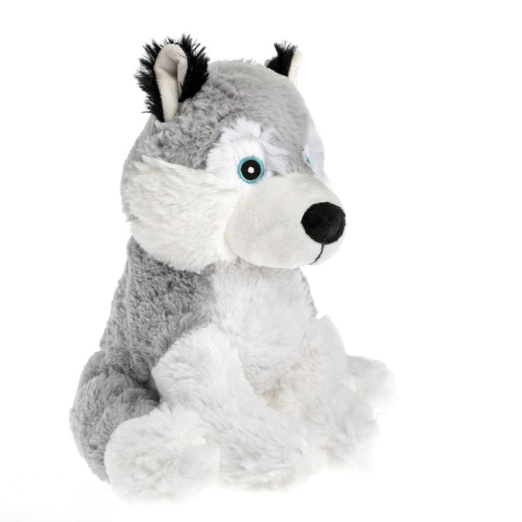 Peluche bouillotte husky blanc