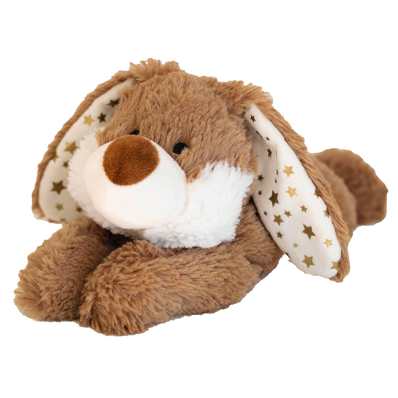 Peluche bouillotte lapin étoile marron