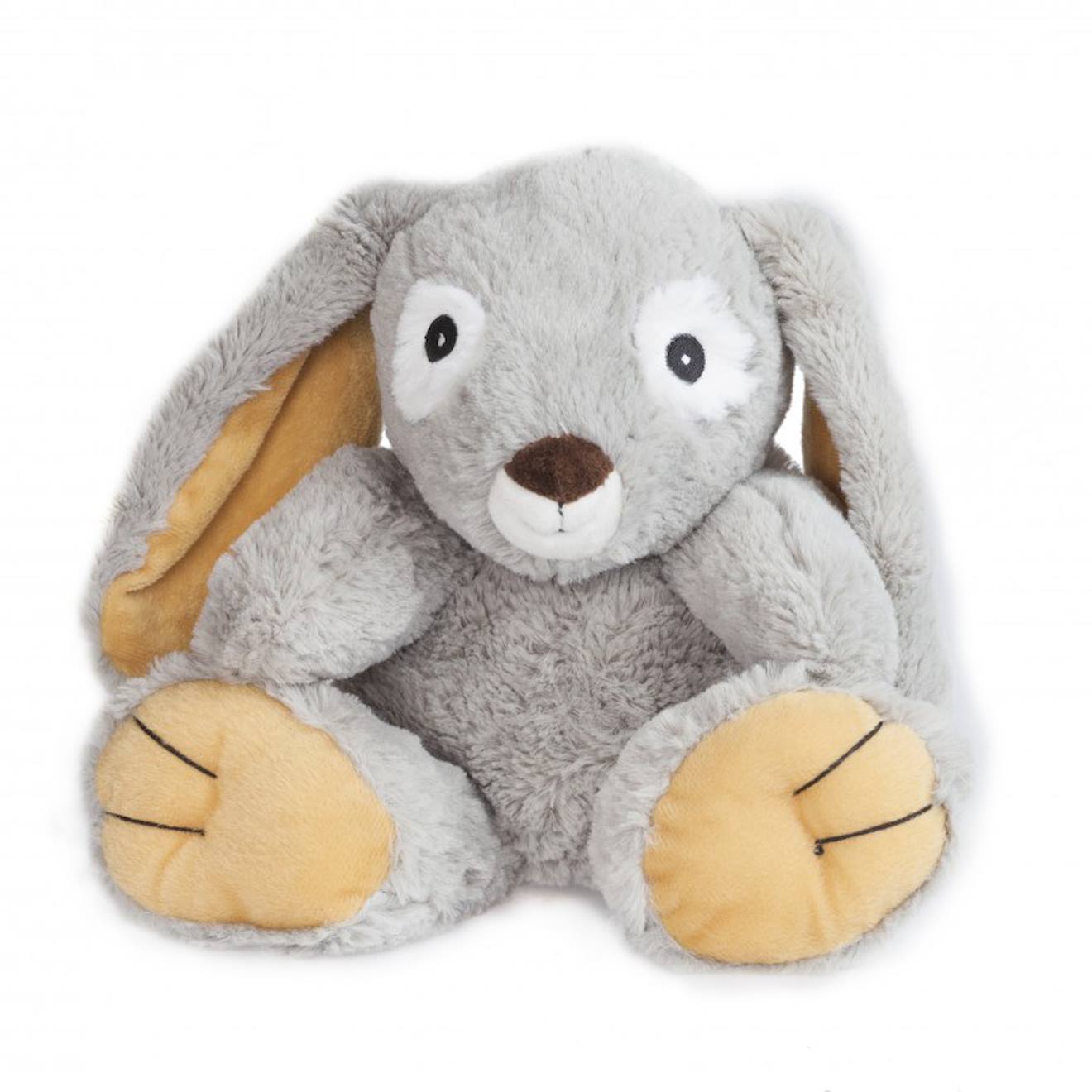 Peluche bouillotte lapin gris