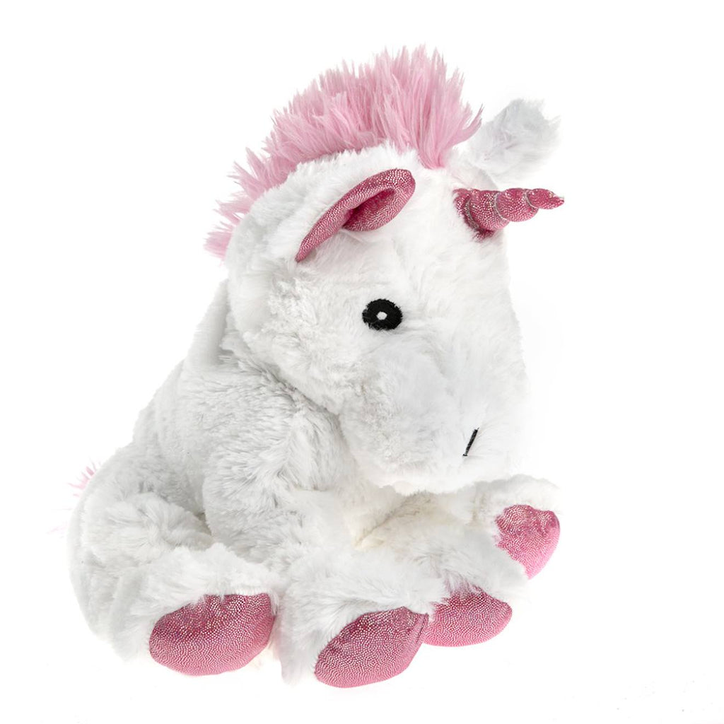 Peluche bouillotte licorne blanche blanc