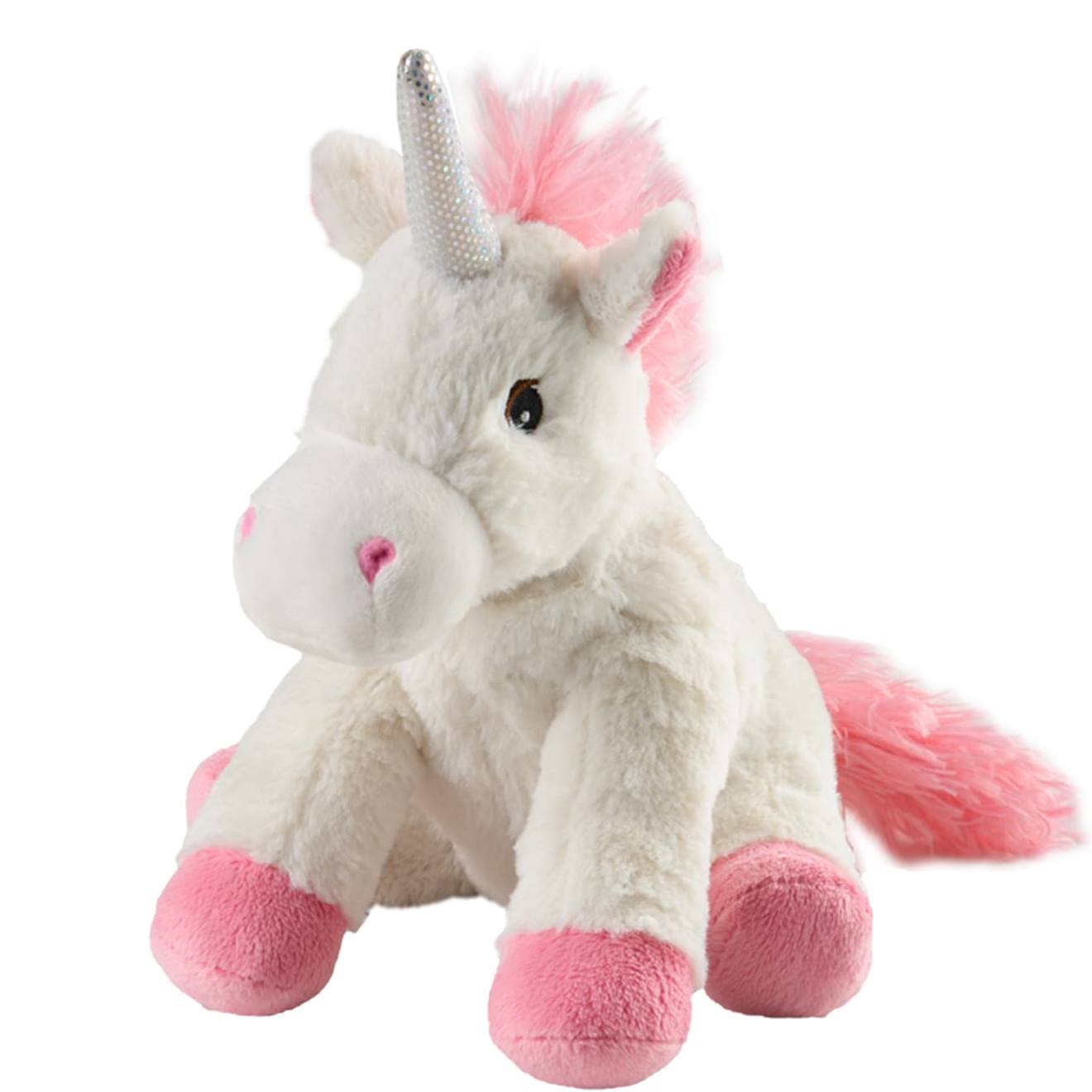 Peluche bouillotte licorne junior blanc