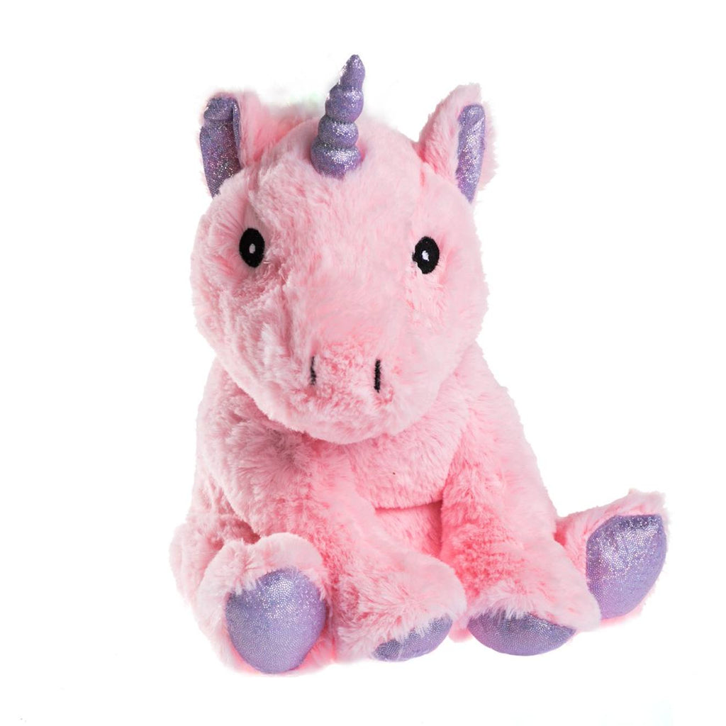 Peluche bouillotte licorne rose