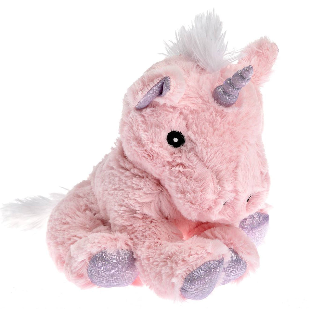 Peluche bouillotte licorne rose