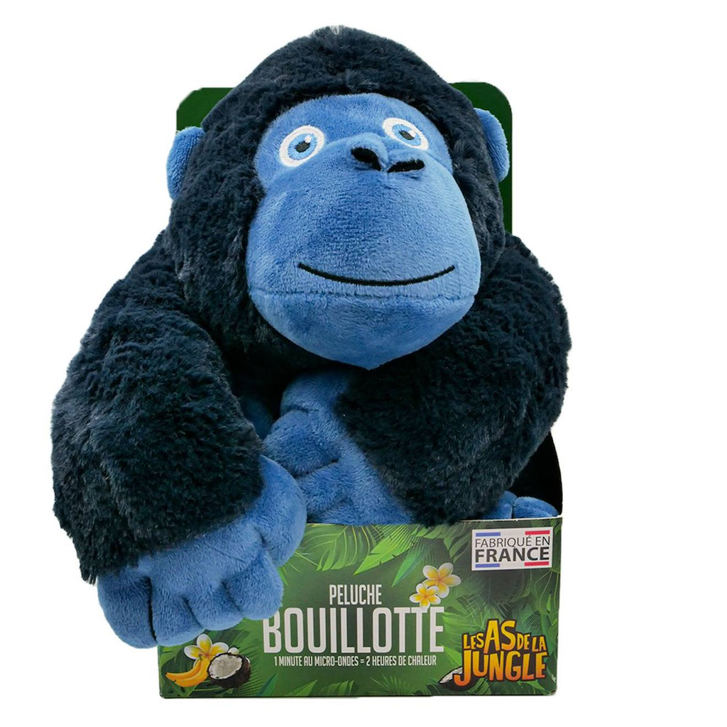 Peluche bouillotte miguel les as de la jungle bleu foncé