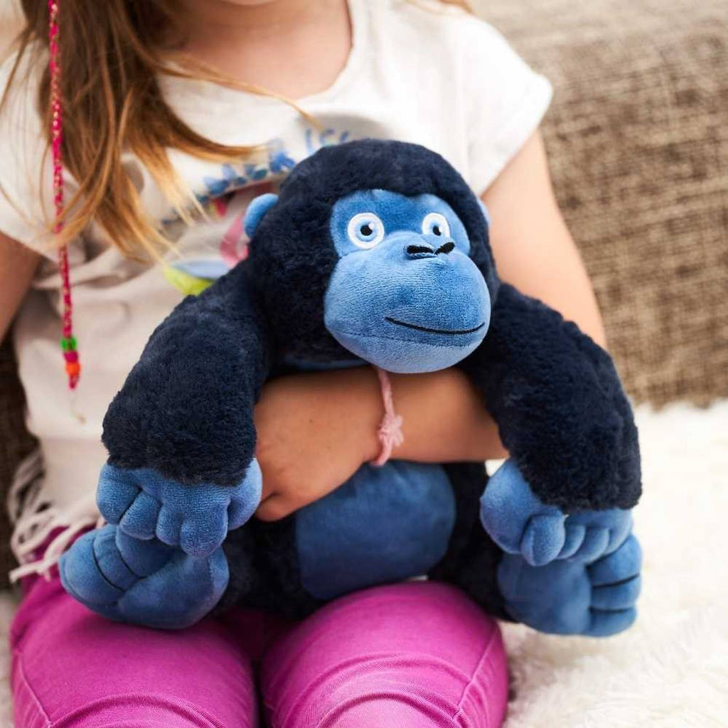 Peluche bouillotte miguel les as de la jungle bleu foncé