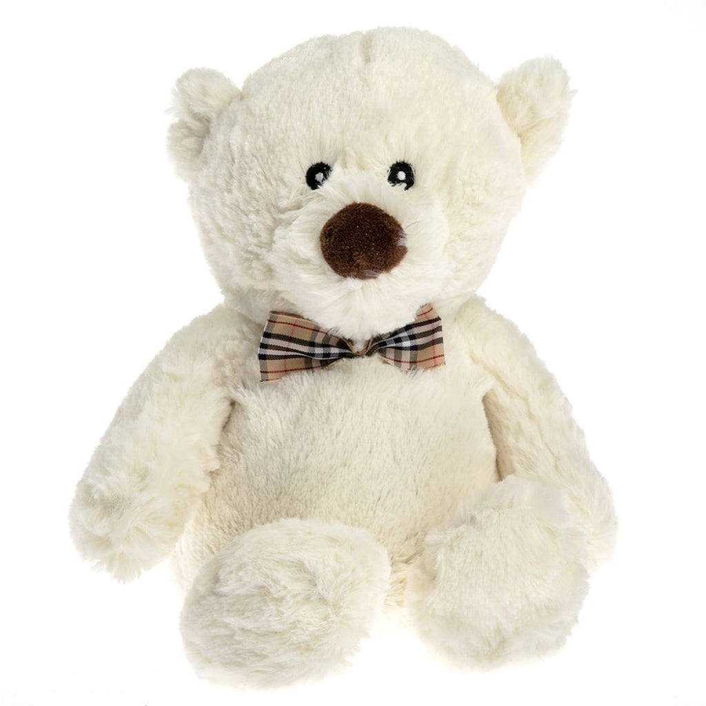 Peluche bouillotte ours blanc beige