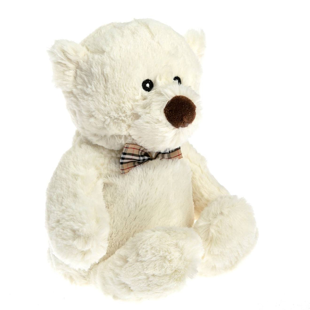 Peluche bouillotte ours blanc beige