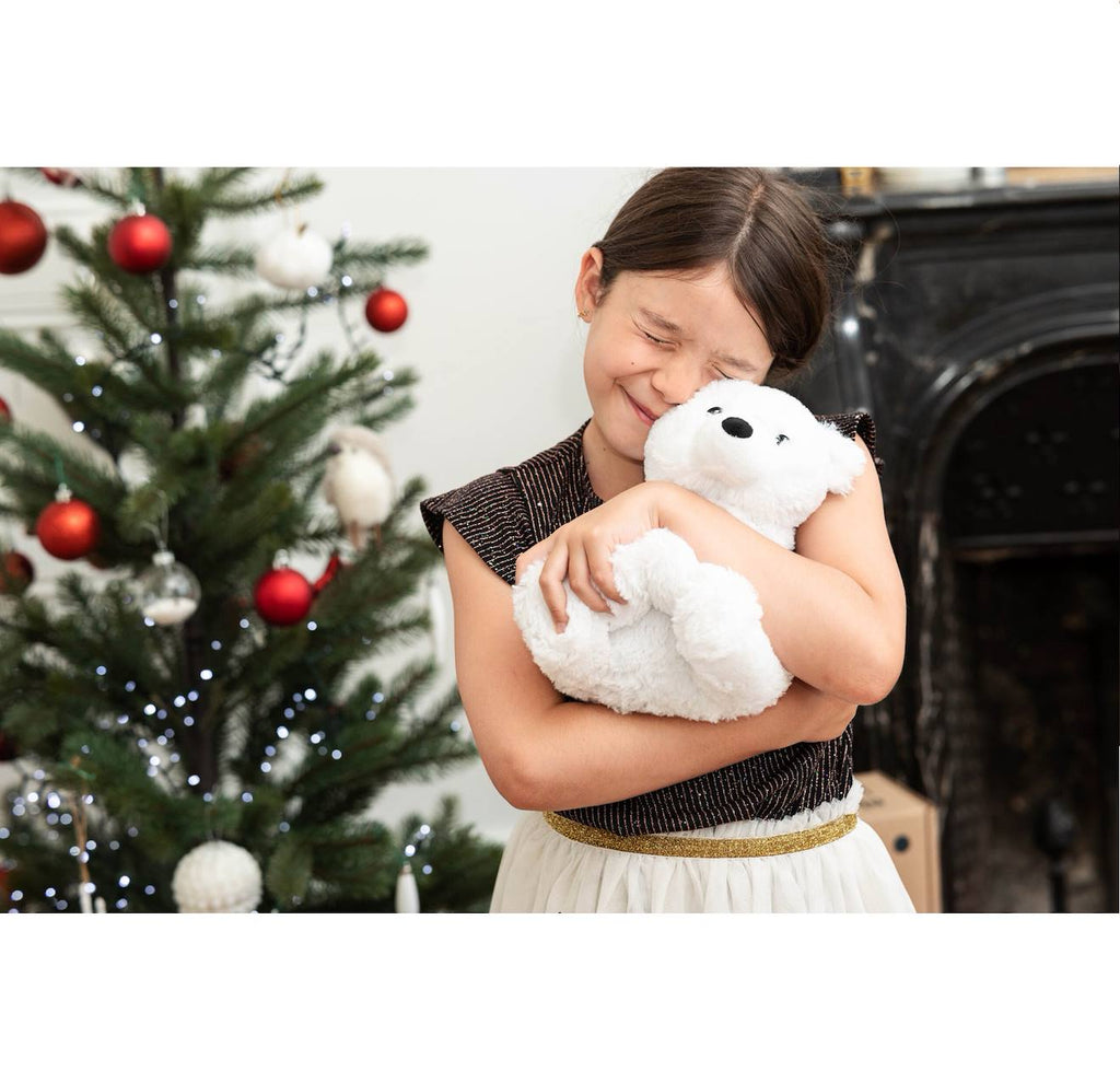 Peluche bouillotte ours polaire beige