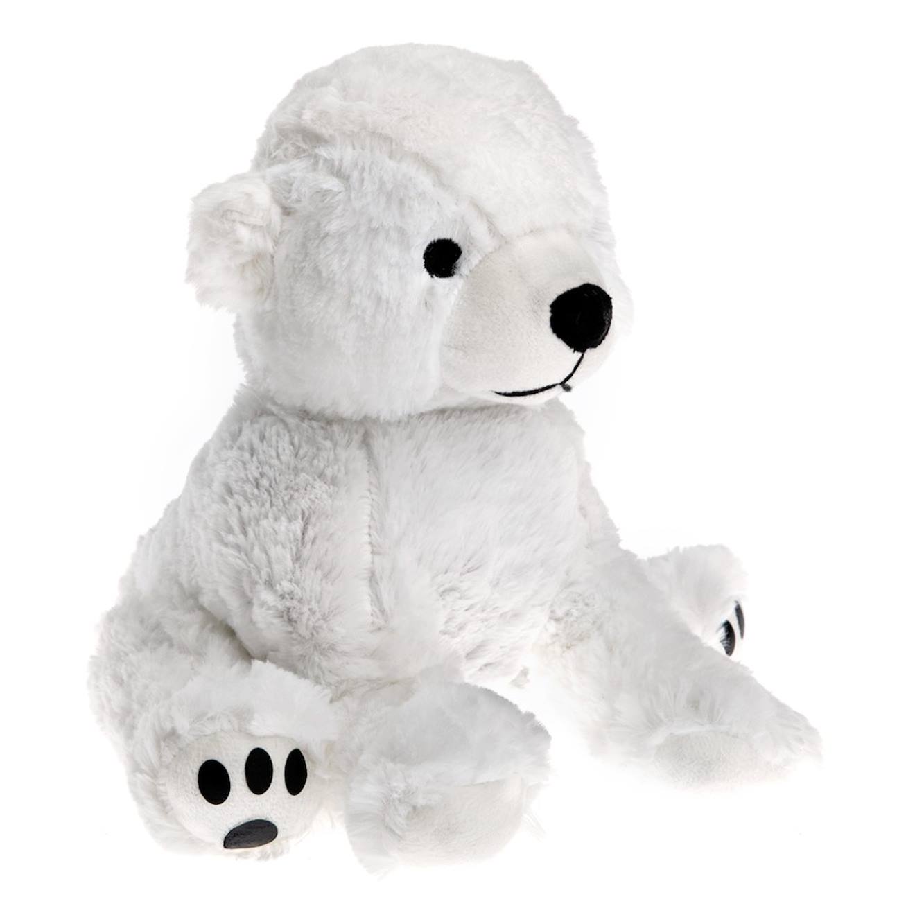 Peluche bouillotte ours polaire blanc