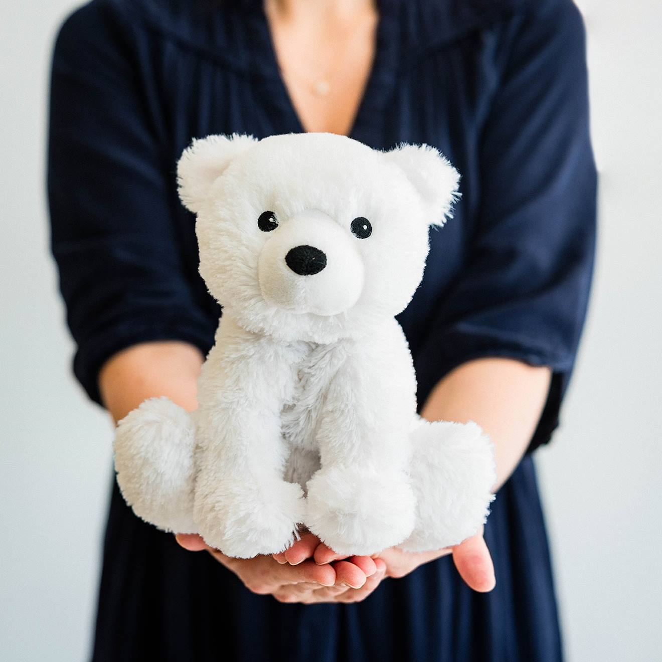 Peluche bouillotte ours polaire beige