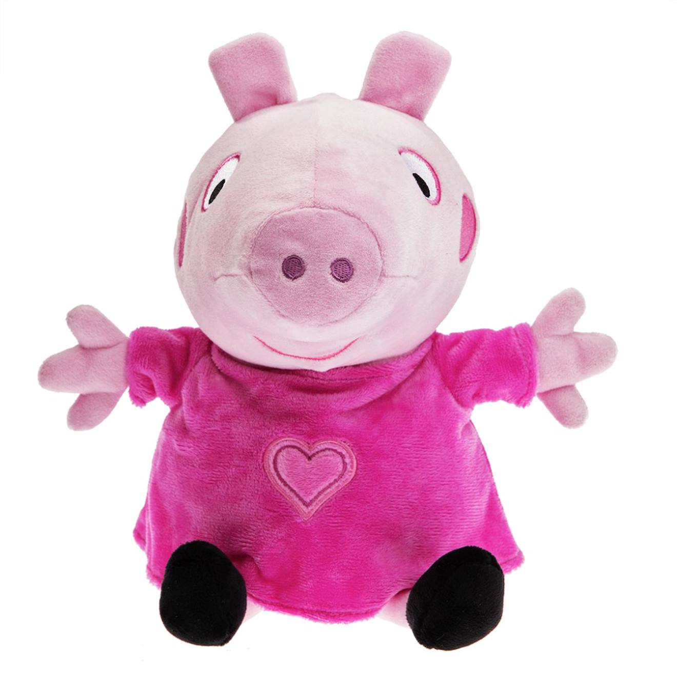 Peluche bouillotte Peppa Pig rose marron