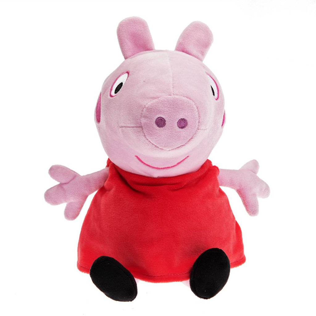 Peluche bouillotte Peppa Pig rouge marron