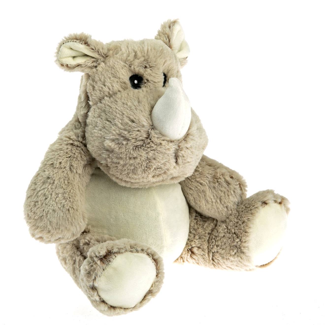Peluche bouillotte rhino gris
