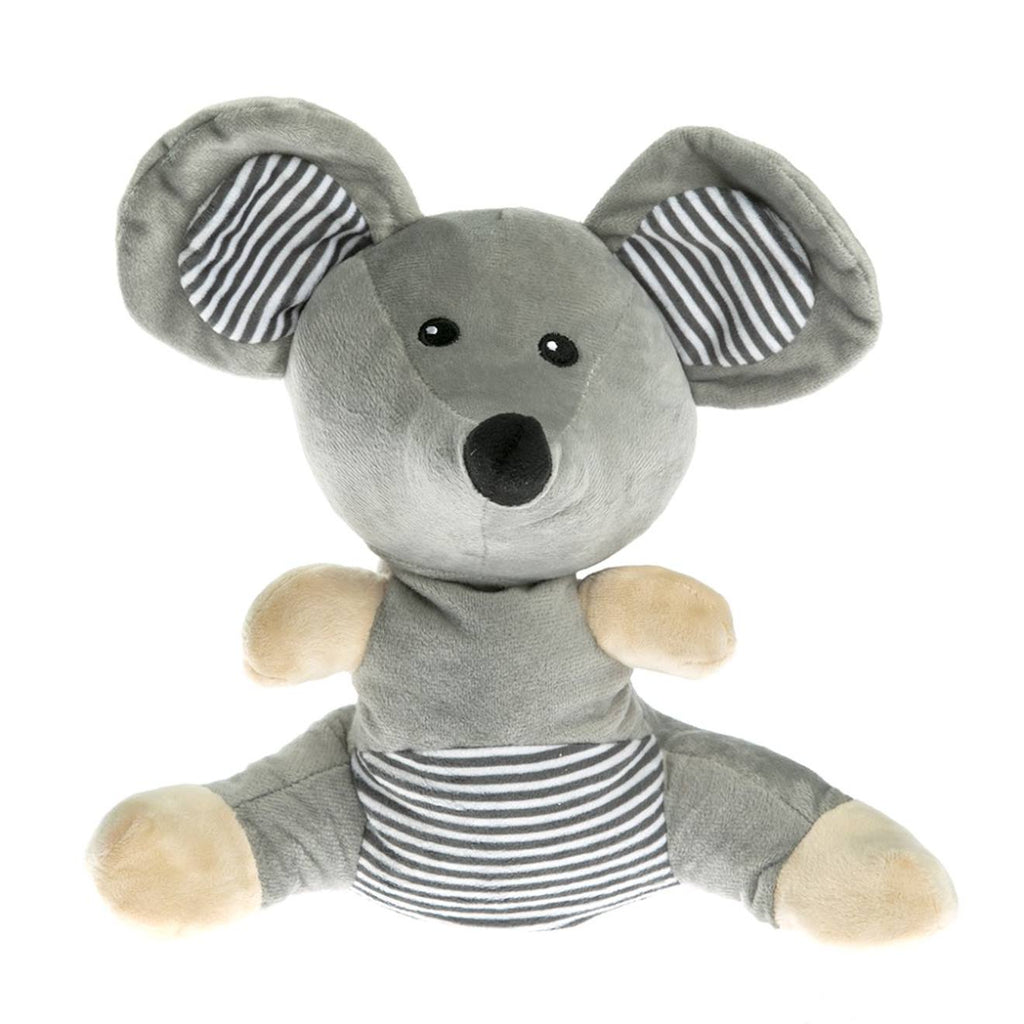 Peluche bouillotte souris gris