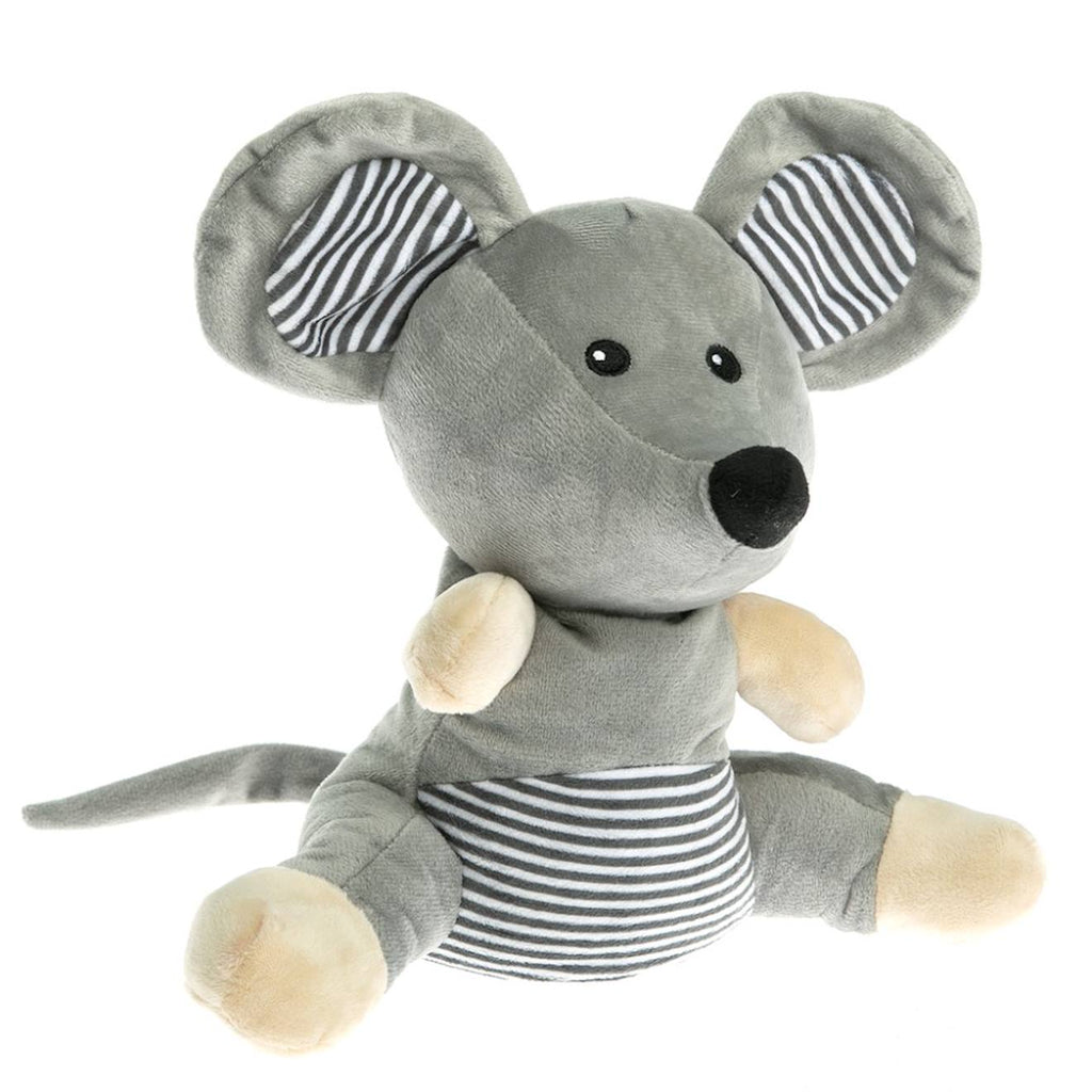 Peluche bouillotte souris gris