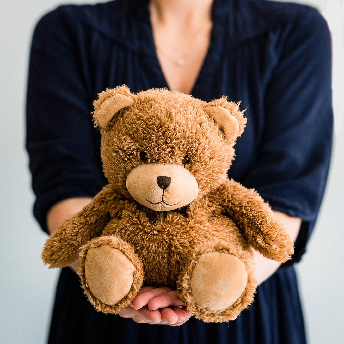 Peluche bouillotte teddy nounours marron