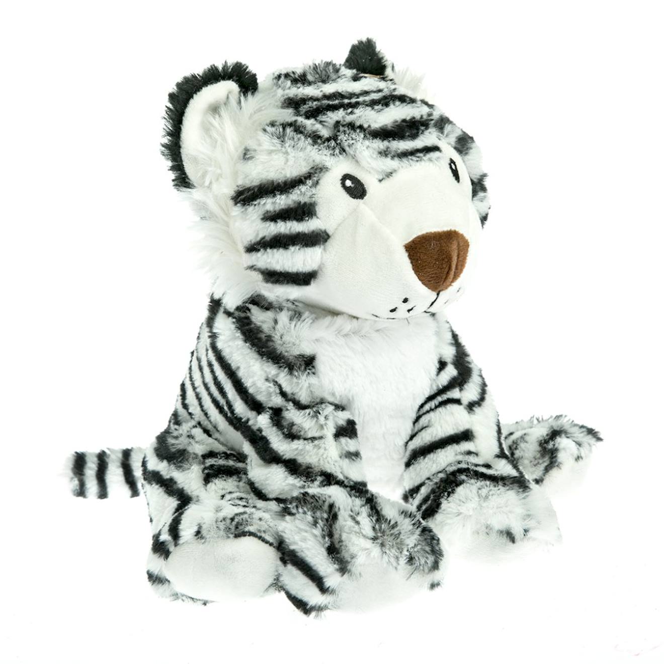 Peluche bouillotte tigre blanc