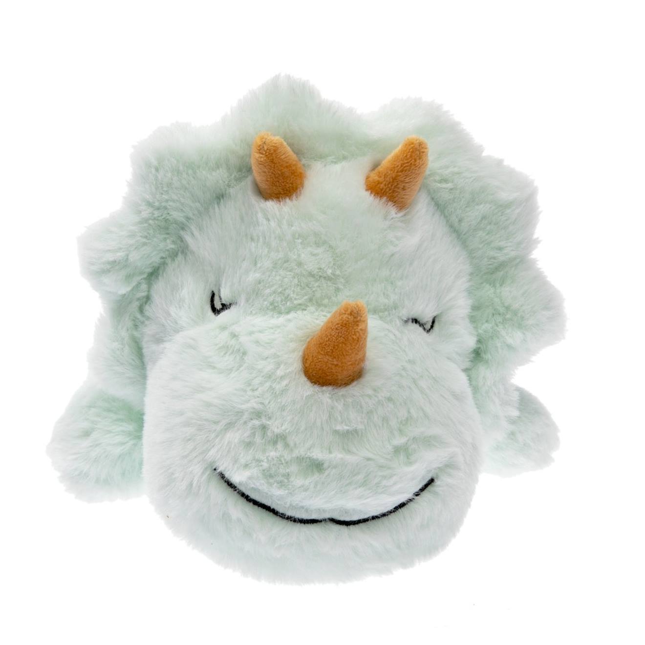 Peluche bouillotte triceratops vert
