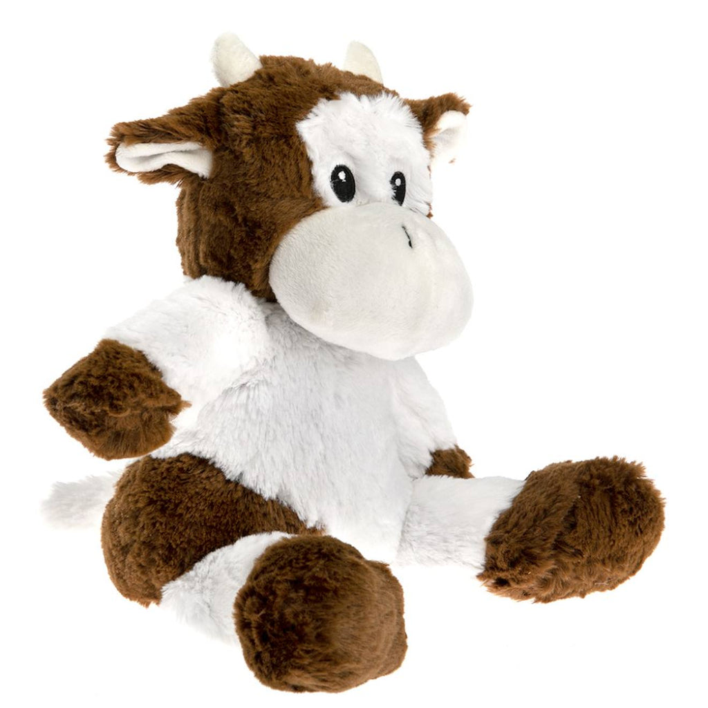 Peluche bouillotte vache blanc