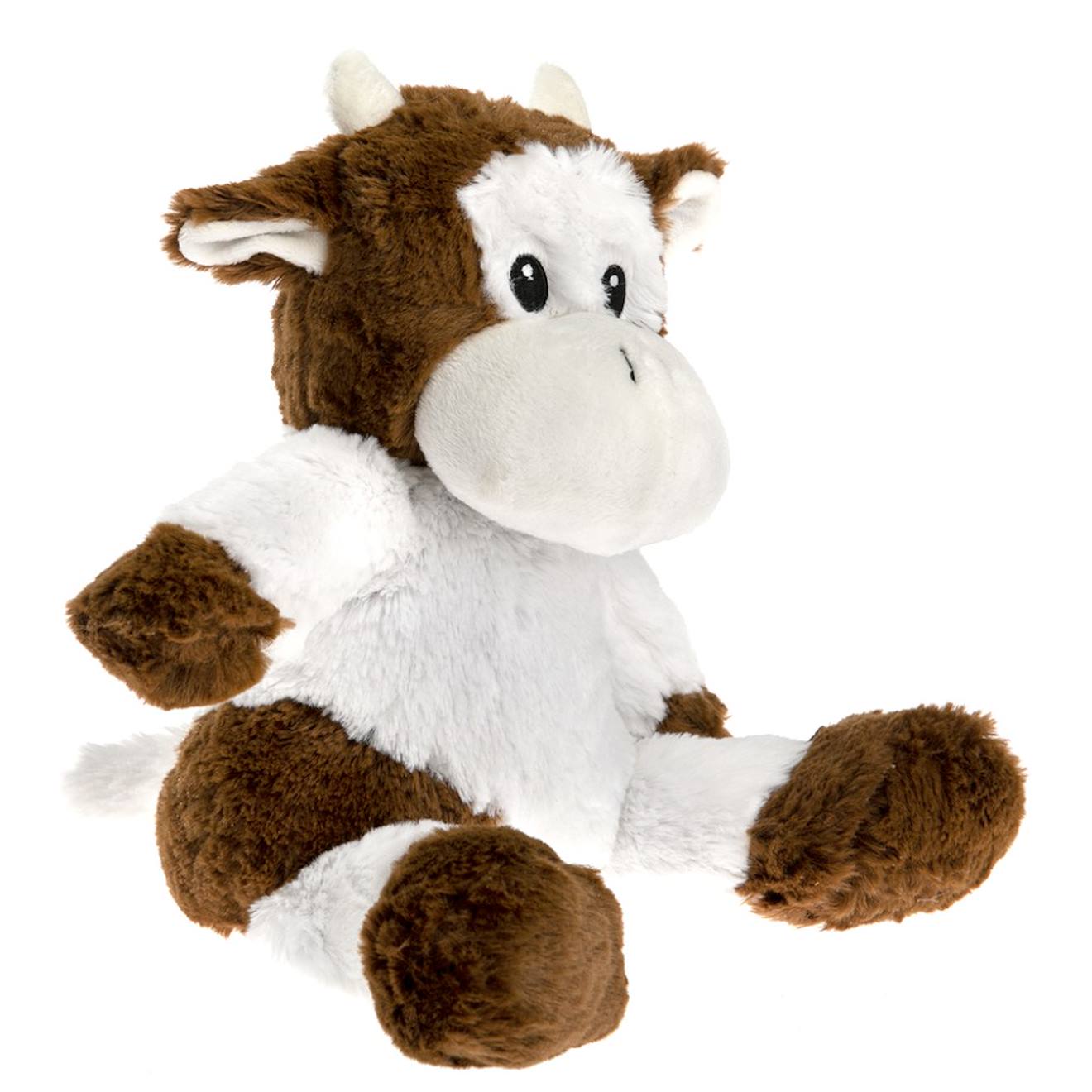Peluche bouillotte vache blanc
