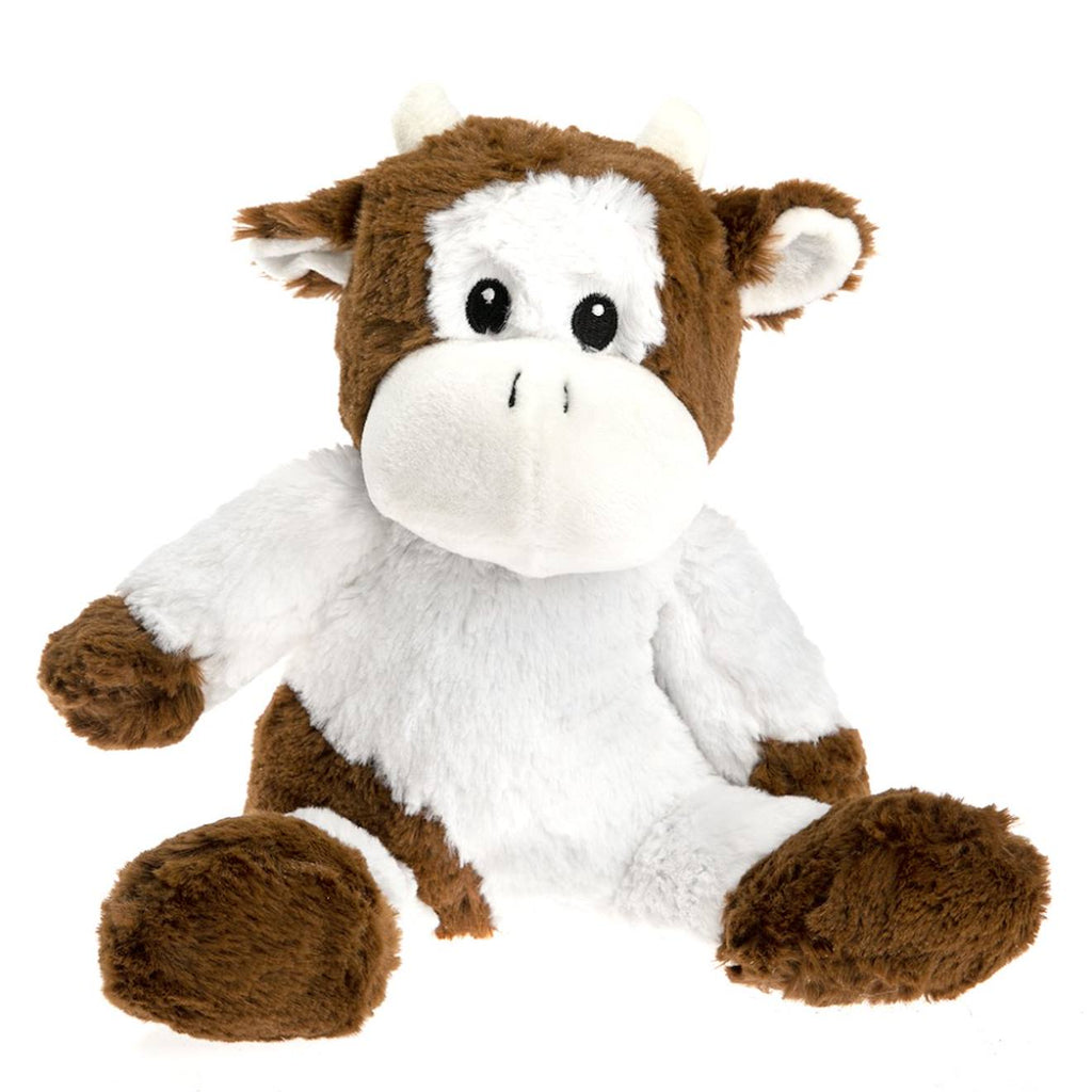 Peluche bouillotte vache blanc
