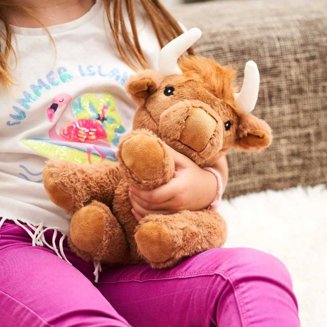 Peluche bouillotte yack marron