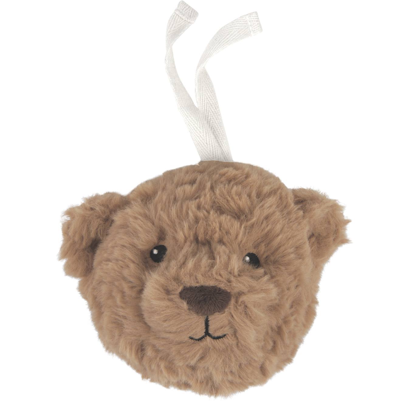 Peluche bruit blanc à suspendre lou beige (8 cm) marron, noir