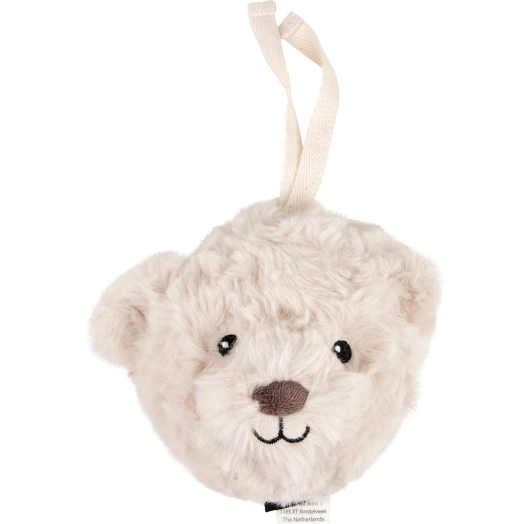Peluche bruit blanc à suspendre lou beige (8 cm) beige, noir