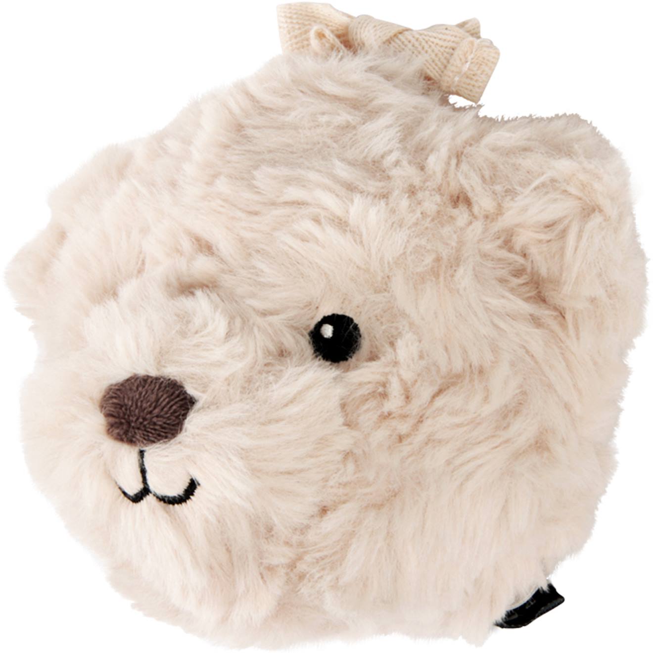 Peluche bruit blanc à suspendre lou beige (8 cm) beige, noir