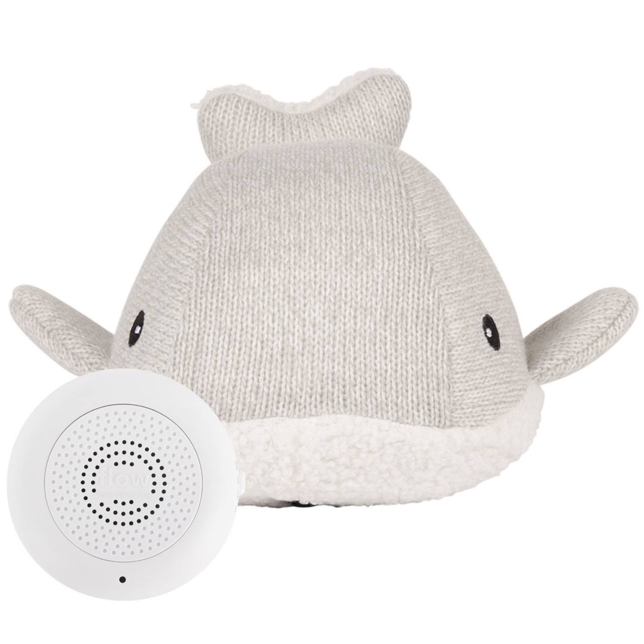Peluche bruit blanc rechargeable baleine moby gris