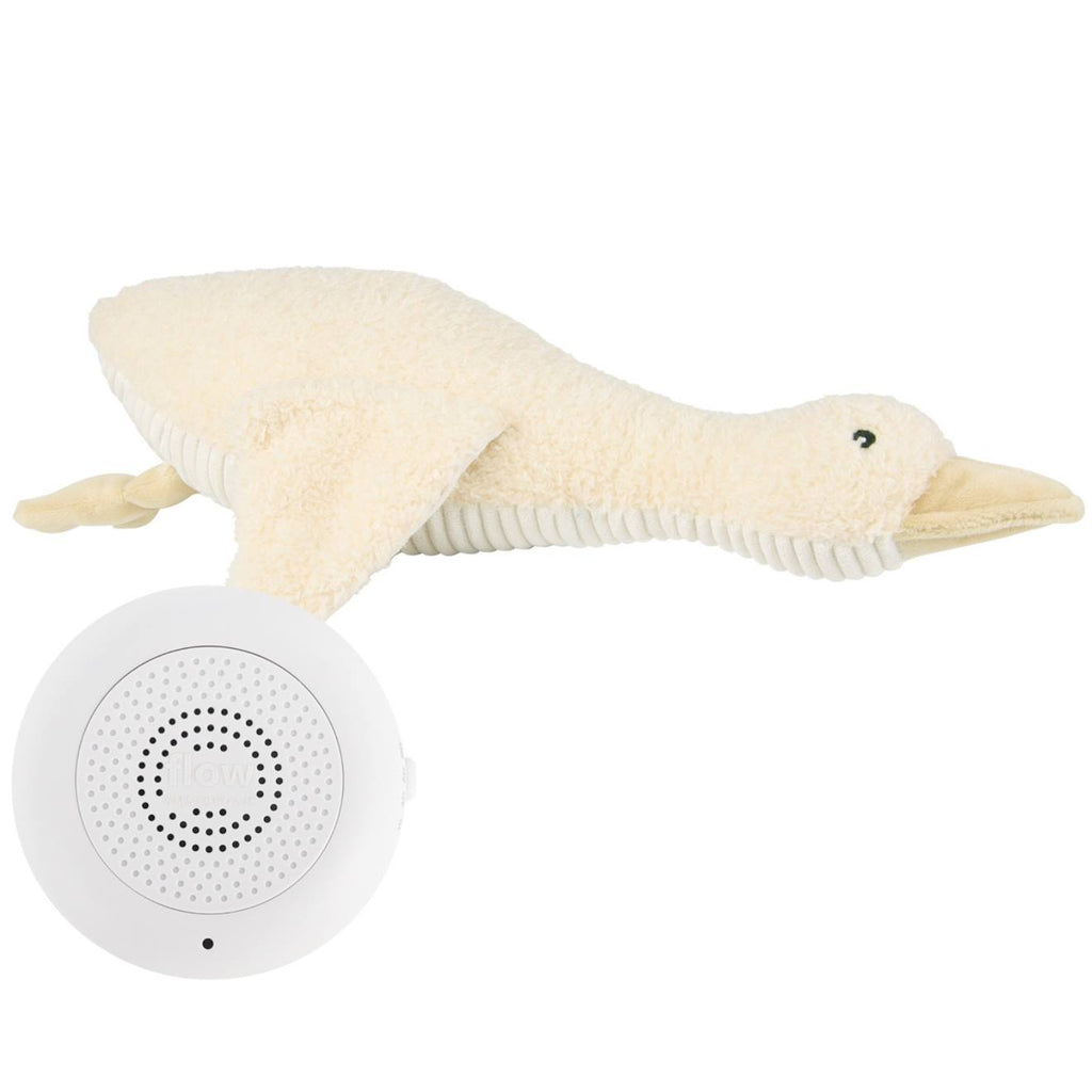 Peluche bruit blanc rechargeable oie liva beige