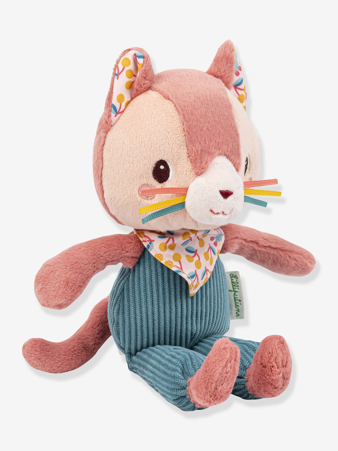 Peluche câline et sa boite cadeau s rose