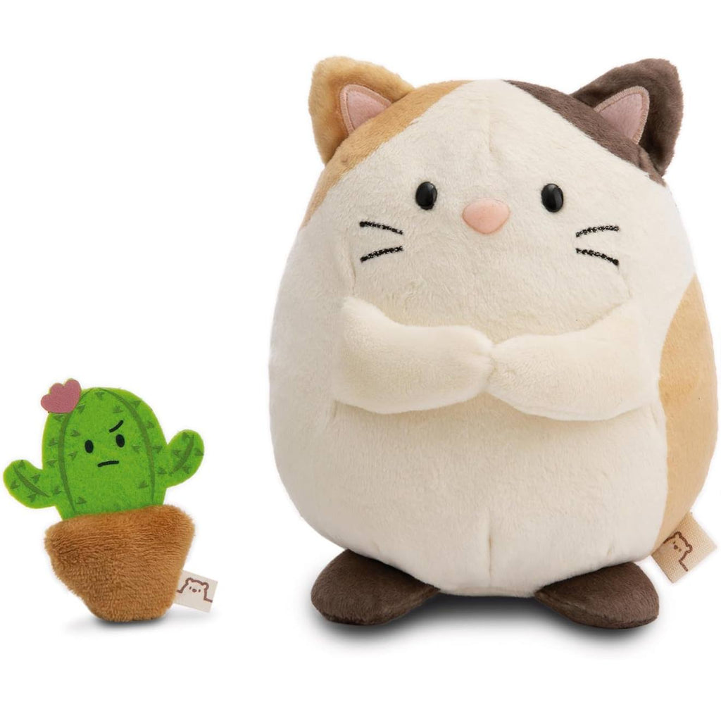 Peluche chat angy 27 cm beige