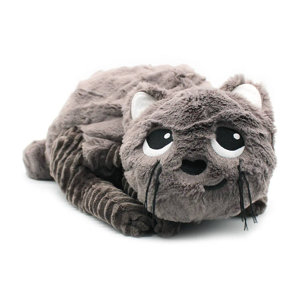 Peluche chat maman et son bébé gris