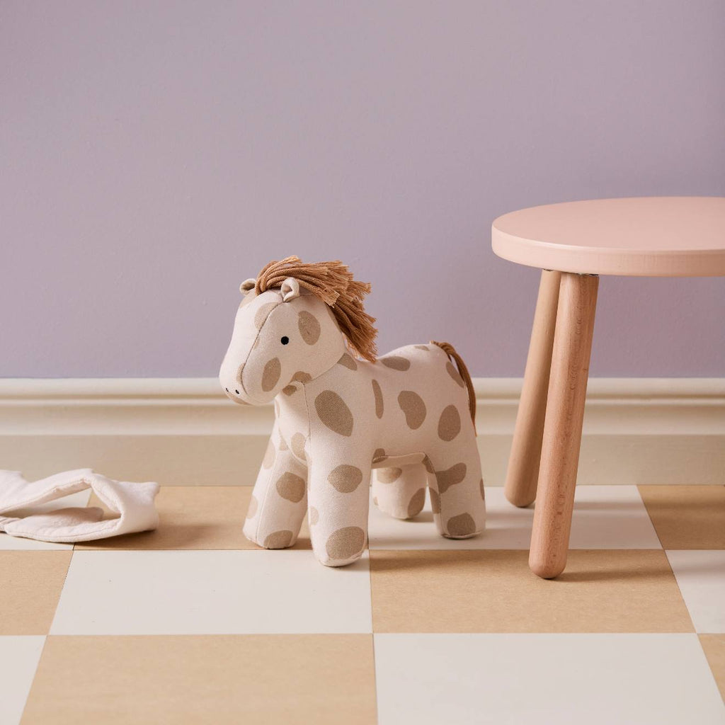Peluche cheval aiden dotty (28 cm) ecru, beige