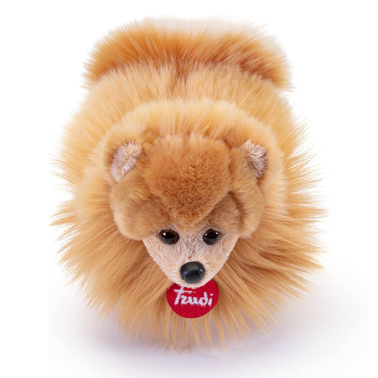 Peluche chien poméranien 22 cm marron