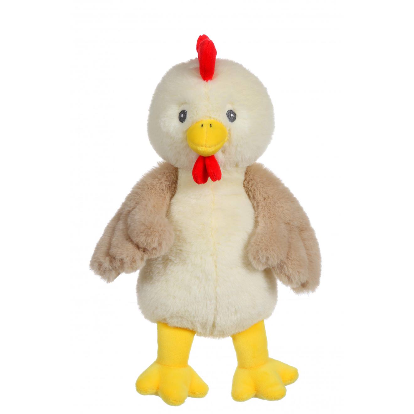 Peluche - coq easter éconimals en peluche éco-conçue - 24 cm beige