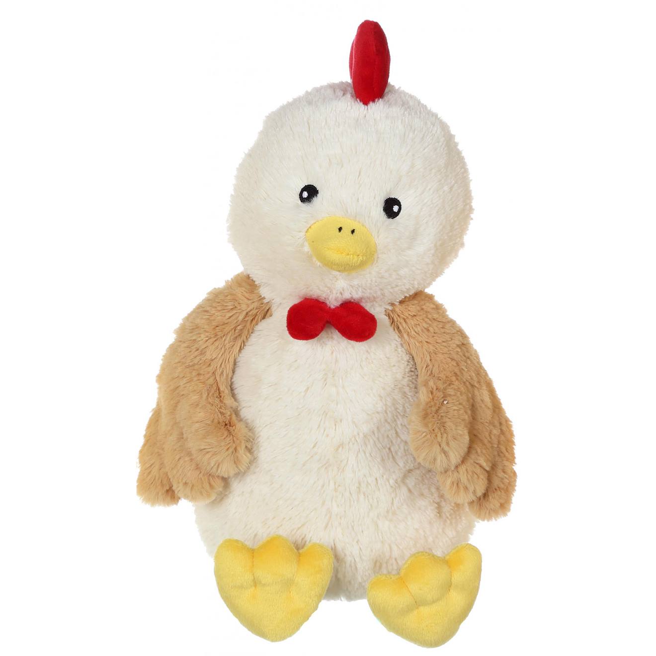 Peluche - coq éconimals de pâques en peluche éco-conçue - 15 cm beige