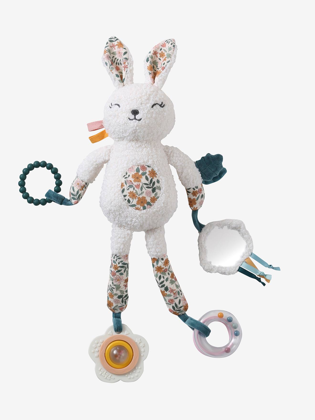 Peluche d'activités à suspendre rétro flower jaune